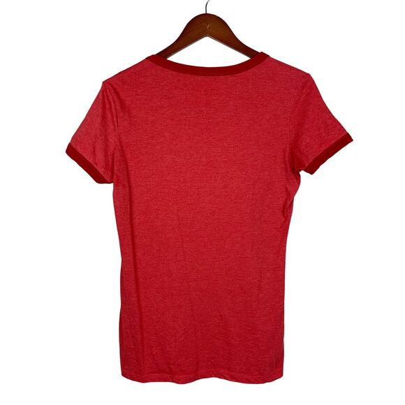 Sogo Sports Calgary Stampeders T-shirt CFL Short Sleeve Red Shirt Women's L - Picture 4 of 5